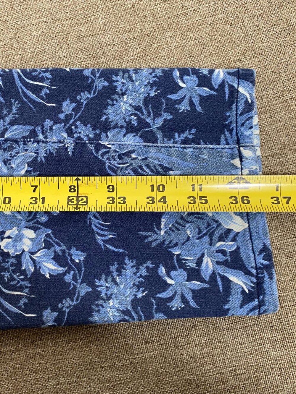 Talbots SLIM Ankle Denim Jeans Women's 10 Mid Rise Blue Floral Casual Pants - Picture 15 of 15